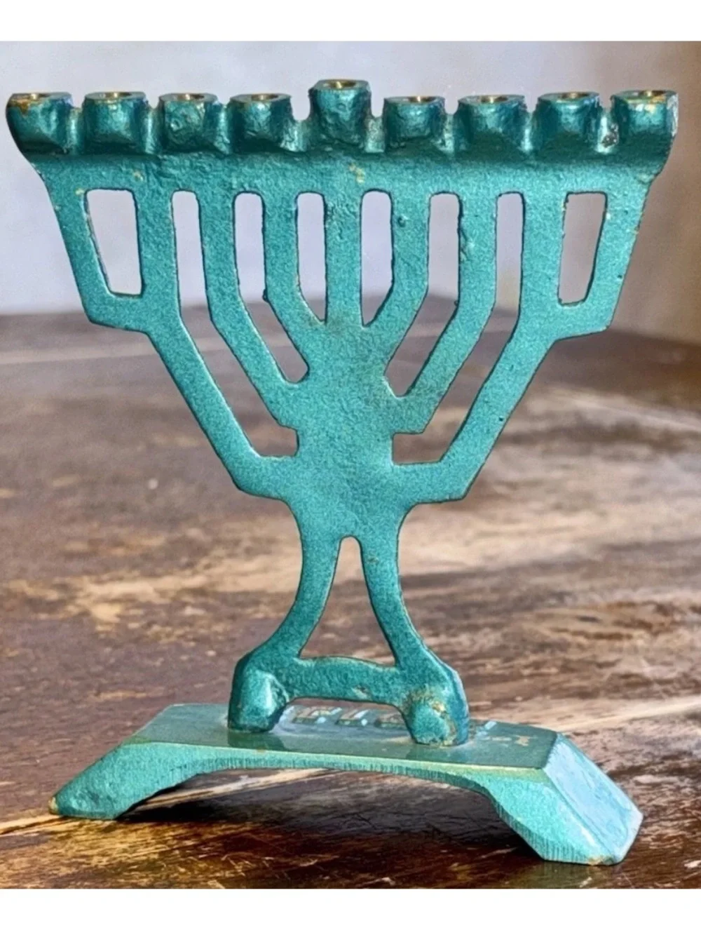 (2) Vintage Mini Brass Metal Menorahs